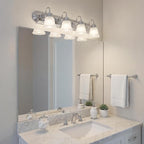 Kichler 30" 4-Light Vanity Bath Light in Chrome, Modern Bathroom Light - Image 7