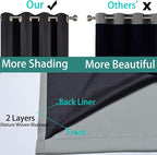 Yakamok 100% Blackout Curtains 84 Inches Long, 2 Thick Layers Heat and Full - Image 5
