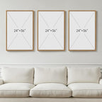 Large Framed Neutral Vintage Wall Art - Image 3