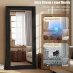 Full Length Mirror 71"x30", Large Solid Wood Frame Floor Mirror, Leaning Floor - Image 5