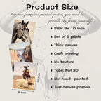 Western Desert Cowboy Posters Wall Art Set of 9, Boho Western Ranch Canvas Wall - Image 3