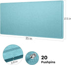 Lightomorrow Bulletin Board, 35 x 17 1/2 inches Felt Board - Image 2