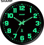 Sharp Glow in the Dark Atomic Analog Wall Clock - Image 2