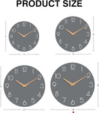 cicininc Wall Clock, 14 Inch Wooden Silent Non-Ticking, Decorative Battery - Image 3