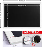 Magnetic Chalkboard Black Board 46 x 32, Extra Large Chalk Board Blackboard - Image 2