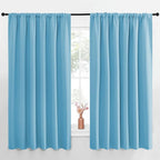 NICETOWN Blackout Curtains for Bedroom, Teal Blue, 1 Pair, 62 by 63-inch by NICETOWN