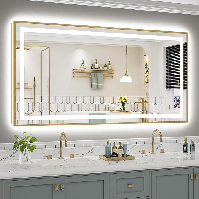 68x36 Inch LED Bathroom Mirror by Briivuemodernmirrors