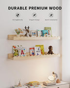 Shario Nursery Book Shelves, Scalloped Shelves, Wall Book Shelves - Image 3
