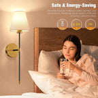 NIORSUN Battery Operated Wall Sconce Set of 2, 10 Colors Wireless Wall Lamps - Image 5