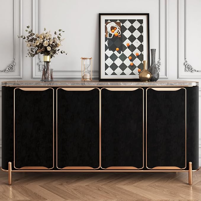 YENHOME 30"X200" Black Velvet Wallpaper Peel and Stick Black Vintage Velvet - Image 5