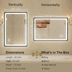 24x32 Inch LED Bathroom Mirror - Image 7