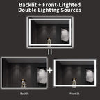 LOAAO 60X40 LED Bathroom Mirror - Image 6