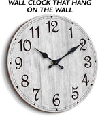 Wall Clock, 10 Inch Wall Clocks Battery Operated Silent Non Ticking, Country - Image 5