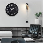 HZDHCLH Black Wall Clocks Battery Operated 12 inch Silent Non Ticking Modern - Image 4