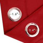 LEMOMO Blackout Curtains 66 x 72 Inch Long Bright Red Curtains Set of 2 Panels - Image 5