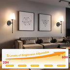 Vimhou Peel and Stick Wall Sconces, Stick On Wall Sconce Set of 2, Battery - Image 5