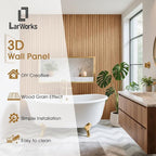 WPC Slat Wall Panels 16 Pack 48" x 6.6", Waterproof Fluted Wall Paneling - Image 2