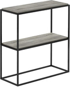 Furinno Moretti Modern Wide Stackable Metal Shelf, French Oak Grey - Image 4