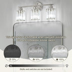 Crystal Bathroom Light Fixtures, Bathroom Lighting Fixtures Over Mirror - Image 8