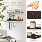 Floating Shelves Bathroom Shelves Over Toilet Set of 2, Bathroom Wall Shelves - Image 7