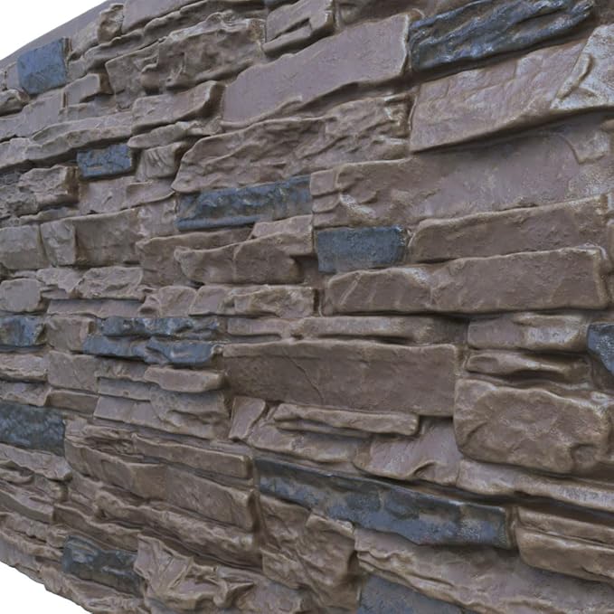 Ekena Millwork 45 3/4"W x 24 1/2"H x 1 1/4"D Canyon Ridge Stacked Stone - Image 7