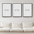 3 Piece Framed Black and White Boho Wall Art - Image 9