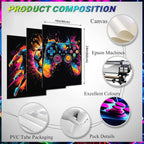 BGFCE Canvas Wall Art Poster Decor, Paintings Art Game Controller Color Splash - Image 3
