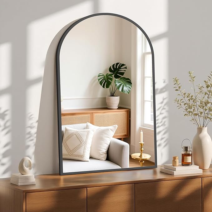 Sweetcrispy 26"x39" Arched Black Bathroom Mirrors by Sweetcrispy