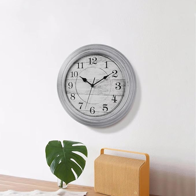 Wall Clock, 12 Inch Kitchen Decorative Wall Clock, Silent Wall Cocks Battery - Image 7