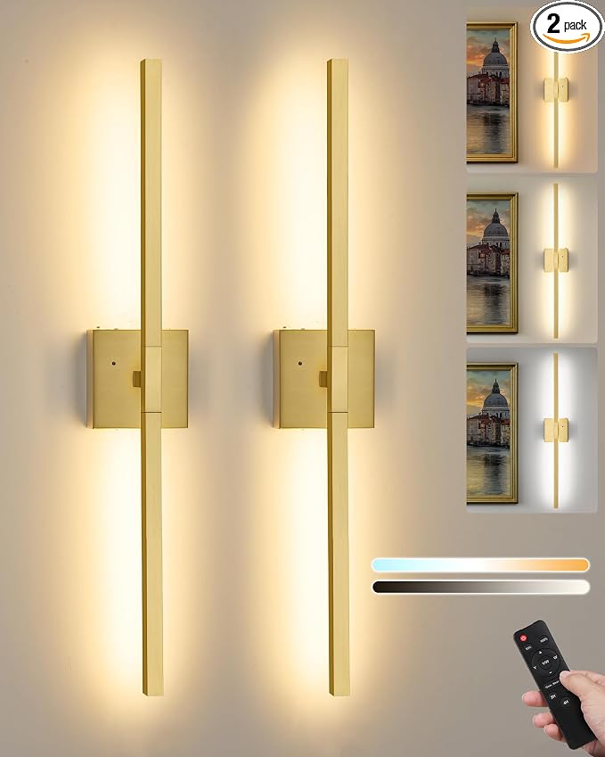Rayogale 32 Inch Rechargeable Wall Sconce by Rayogale