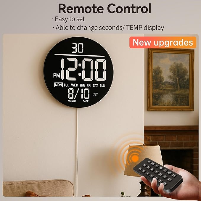 JALL 10" Large Digital Wall Clock - Image 6