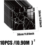 10pcs Peel and Stick Tile Shower Waterproof Marble Tiles Wall Panels, - Image 3
