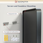 Keonjinn Black Bathroom Mirror for Over Sink, 16 x 20 Inch Rounded Rectangle - Image 5