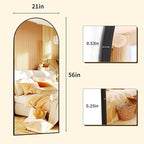XRAMFY 56"x21" Arched Full Length Mirror Floor Mirrors - Image 6