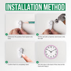 Wall Clock Non-Ticking Silent Quartz Movement Decor Clock Modern Simple Style - Image 9
