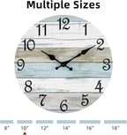 CHYLIN Wall Clock Silent Non Ticking Wall Clocks Battery Operated, Rustic - Image 3