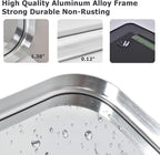 Easly Silver Bathroom Mirror for Wall, 36x24 Inch Rectangular Aluminum Alloy - Image 6
