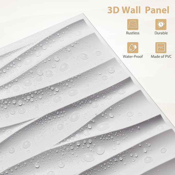 Heikki 30 Pack 3D Wall Panel for Interior Wall Décor, PVC Flower Textured Wall - Image 2