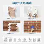 COMSTICKC 3D Faux Brick Wall Panels Peel and Stick Wall Stickers, Small Size - Image 8