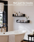 Wall Bookshelf, U Shaped Floating Bookshelf, Hanging Bookshelves - Image 3