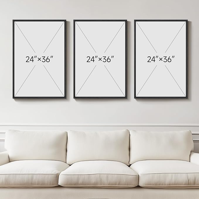 Large Framed Gold Abstract Geometric Wall Art - Image 3
