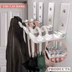 OHIYO 6 Pack Folding Wall Hooks, Heavy Duty Space-Saving Foldable Design Wall - Image 4