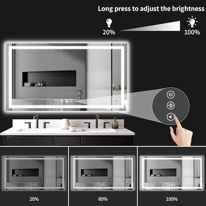 36"x72" LED Bathroom Mirror - Image 4