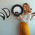 WAKOSAN Wall Mirror, Moon Phase Mirror Set, Wall Decor - Image 3