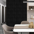 Black Grasscloth Peel and Stick Wallpaper Texture Contact Paper 15.7" X 120" - Image 3
