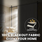 100% Blackout Room Divider Curtains Sets Cream White W100 x L84 in, 2 Panels - Image 5