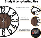 24'' Silent Wall Clock with Adjustable Night Light, Glow in The Dark Decorative - Image 6