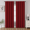 CUCRAF Red Blackout Curtains 84 inch Length 2 Panels Set, Rod Pocket Room by CUCRAF