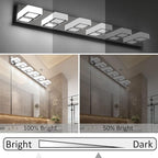 Ralbay Modern Chrome Bathroom Vanity Lights Dimmable 6 Lights Acrylic Stainless - Image 4
