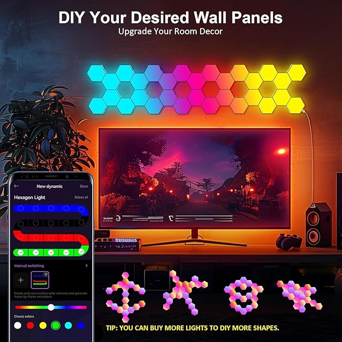 Kangtaixin Hexagon LED Lights 8 Pack - Image 2